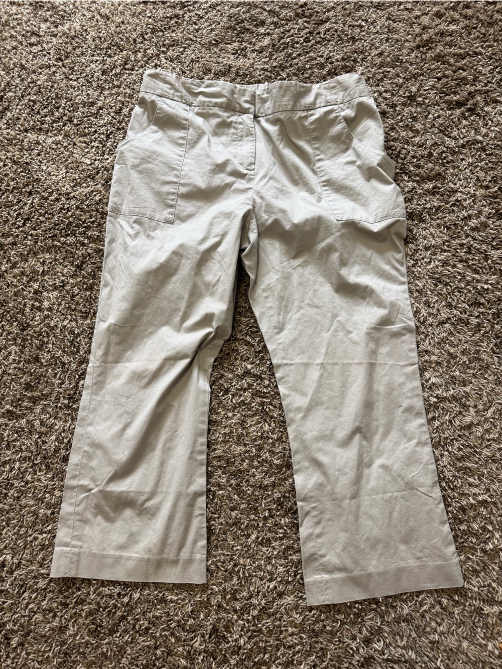 Mimi Maternity Light Khaki Capri Pants